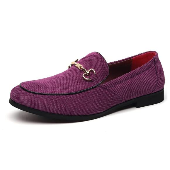 LCQL Men's Luxury Velvet Penny Loafer Shoes Noble Slip-on Casual Suede Loafer - Picture 1 of 6